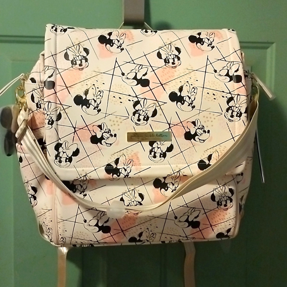 NWT Petunia pickle bottom shimmery Minnie mouse boxy backpack, Disney baby, cute